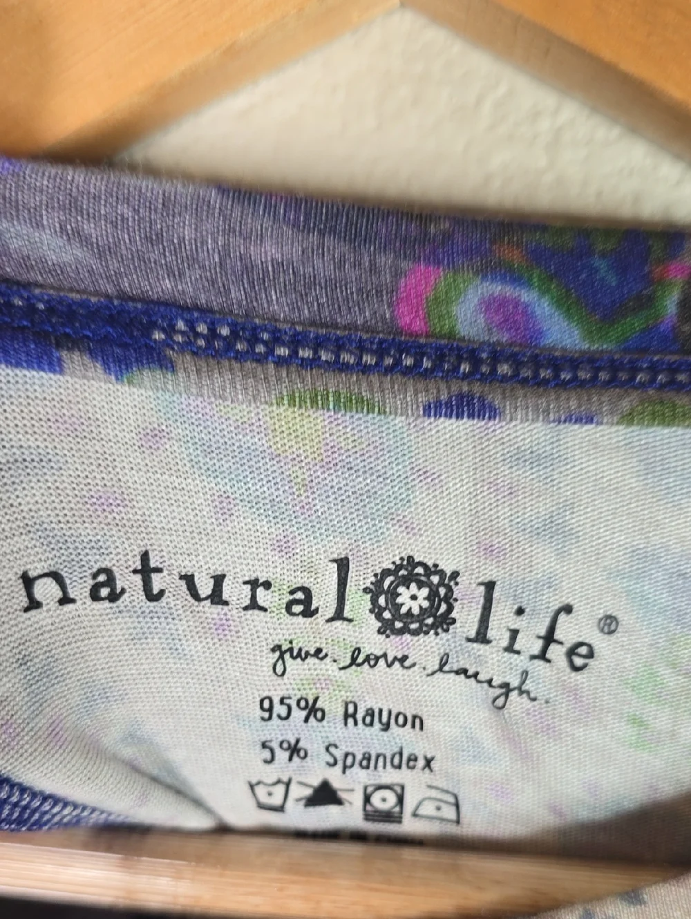 NATURAL LIFE Patchwork Floral Long-Sleeve Maxi Dress - Purple, Blue, Pink, Brown - Picture 5 of 9